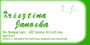 krisztina janoska business card